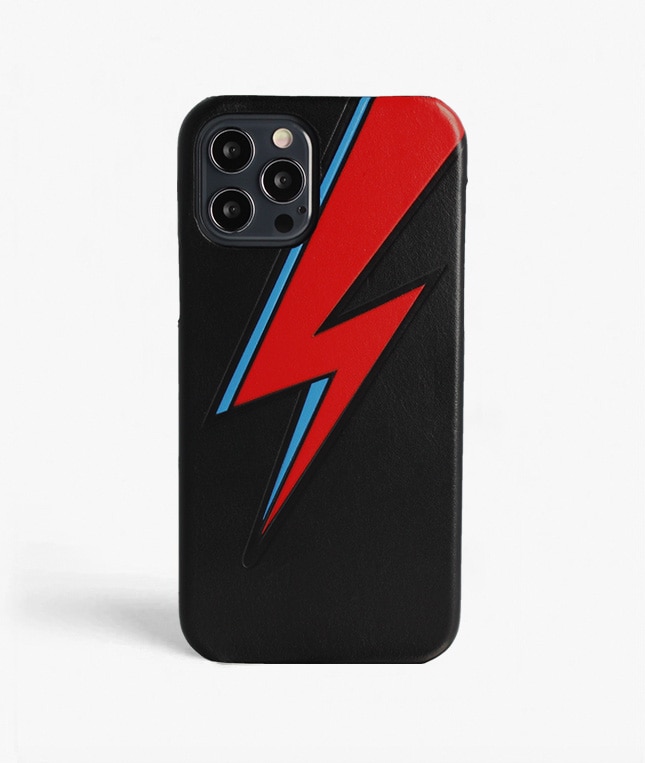 Coque iPhone 12/iPhone 12 Pro Bowie Lightning Black