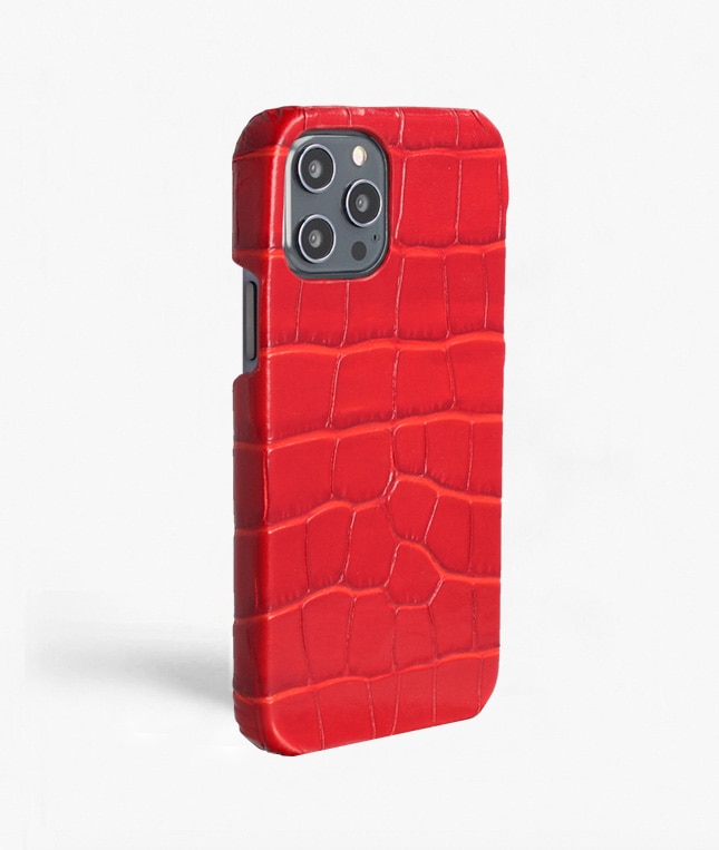 Coque iPhone 12 Pro Max Croco Rouge