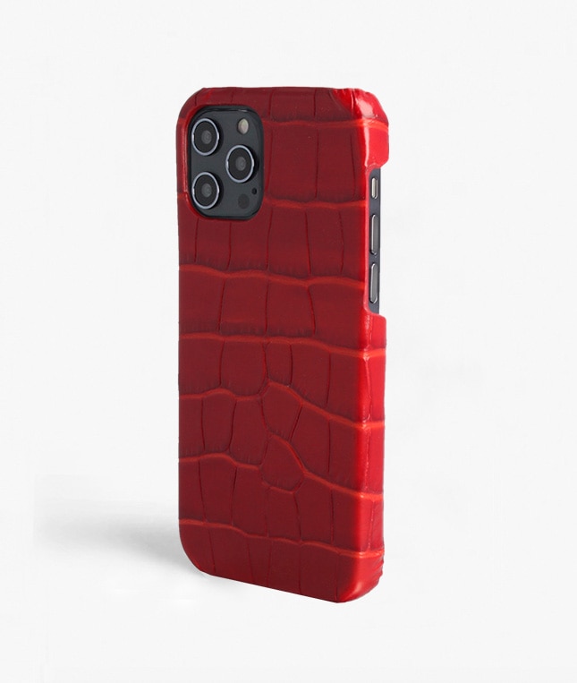 Coque iPhone 12 Pro Max Croco Rouge