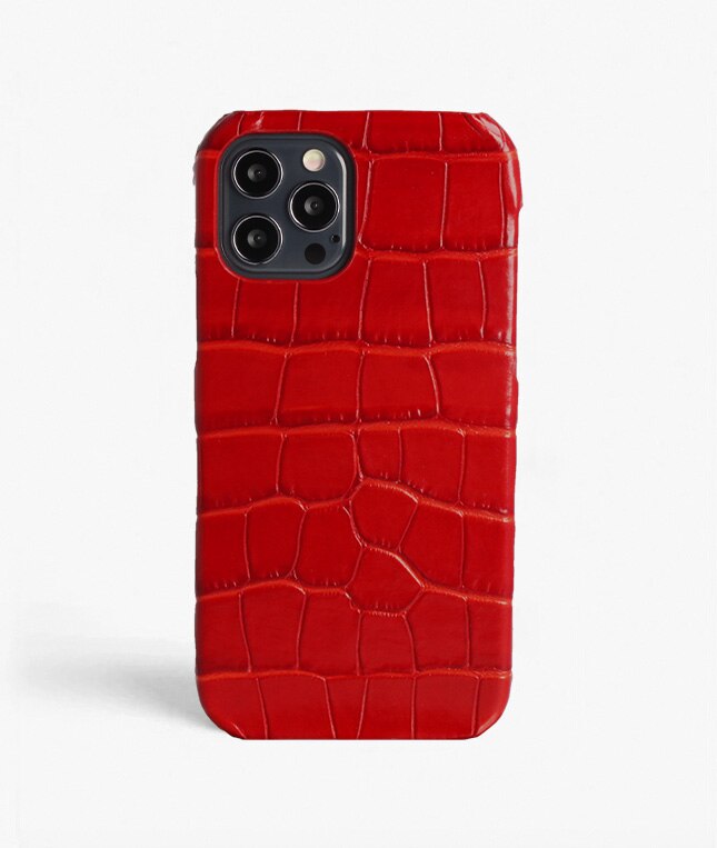 Coque iPhone 12/iPhone 12 Pro Croco Rouge