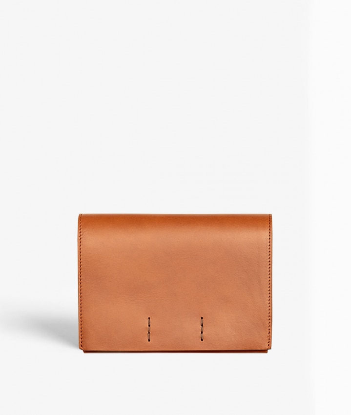 Mini Crossbody Bag Vegetable Tanned Marron