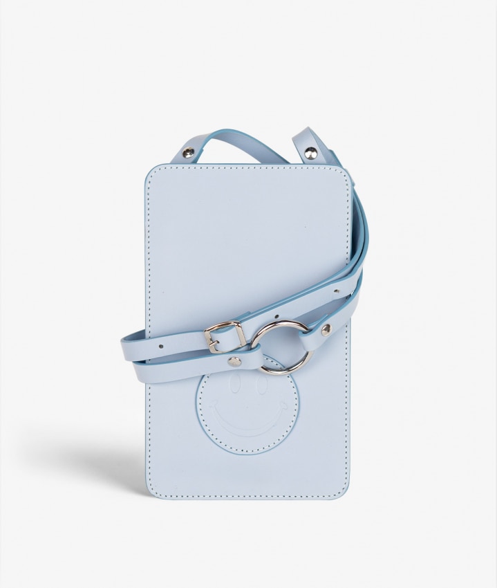 Smart Crossbody Sac Vegetable Tanned Smiley Bleu