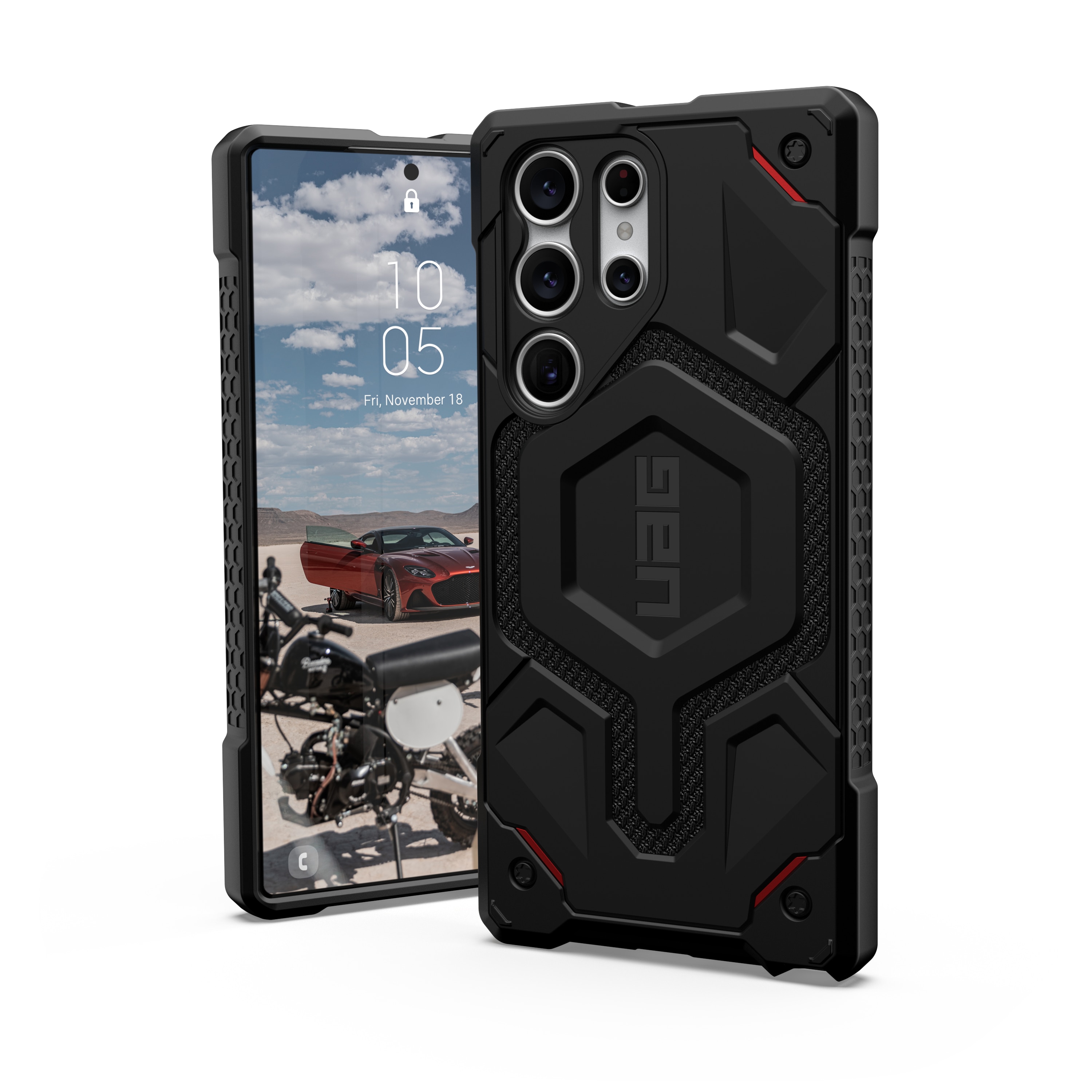 Coque Monarch Kevlar Pro Magnet Galaxy S23 Ultra noir