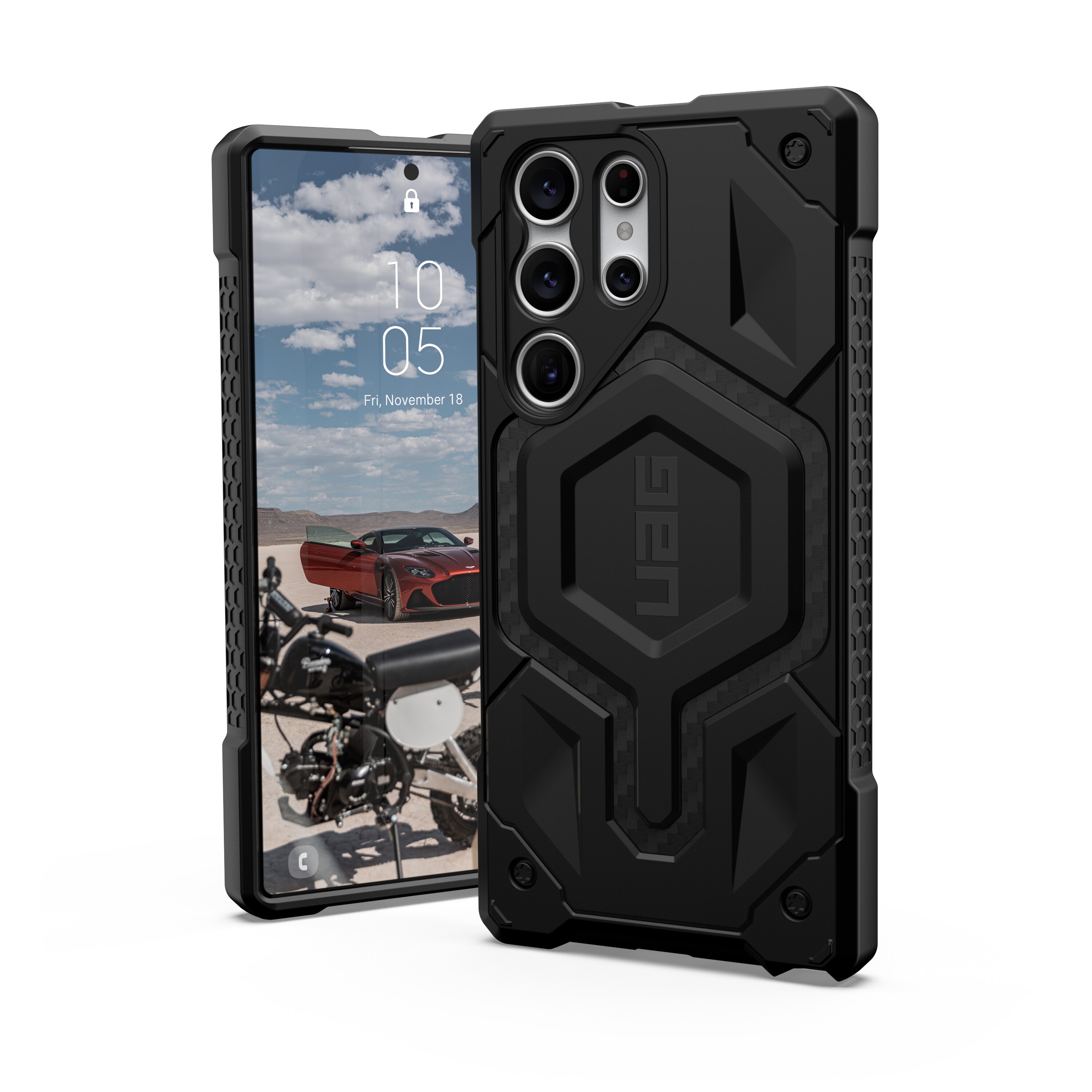 Coque Monarch Pro Magnet Galaxy S23 Ultra Carbon Fiber