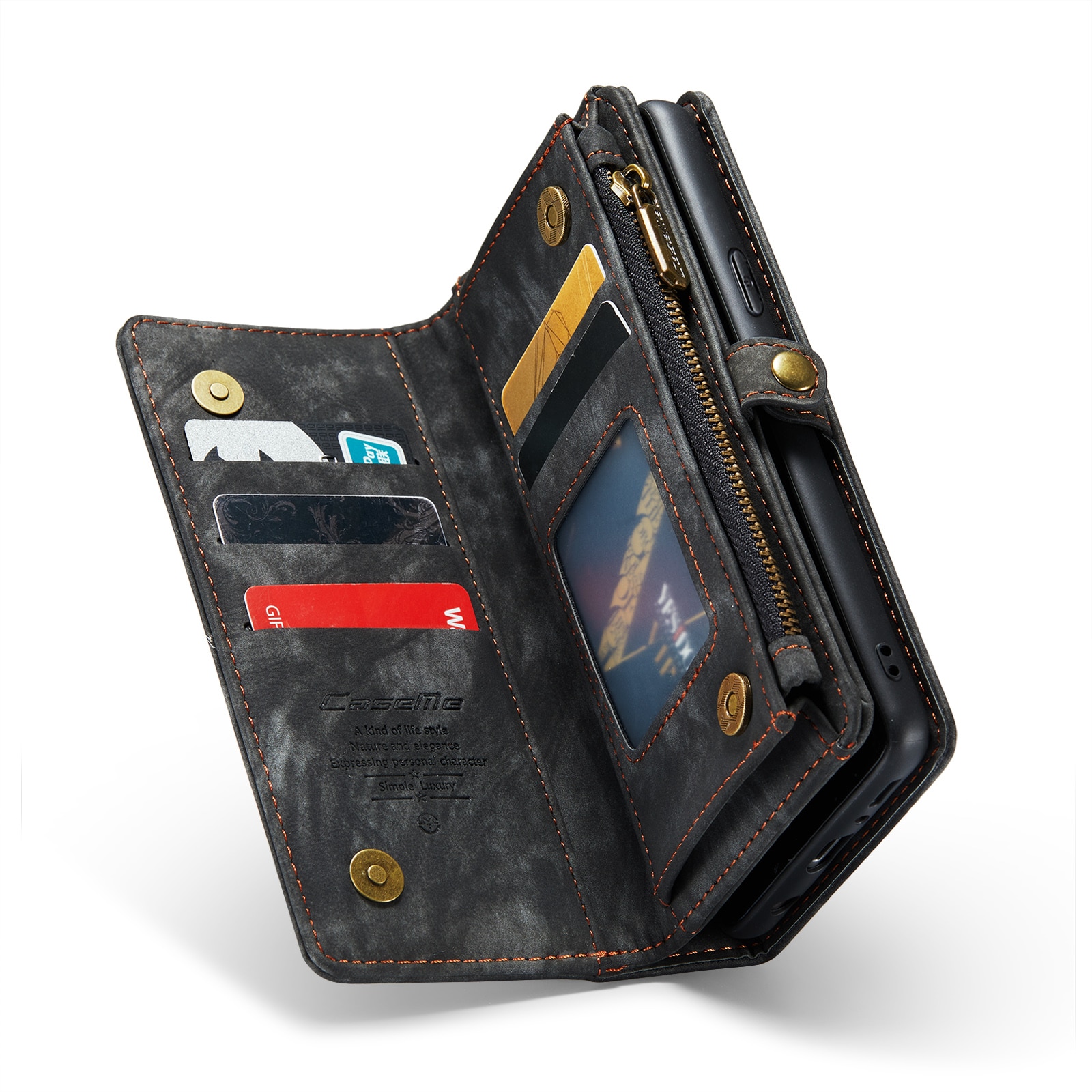 Étui portefeuille multi-cartes Samsung Galaxy S9, Gris