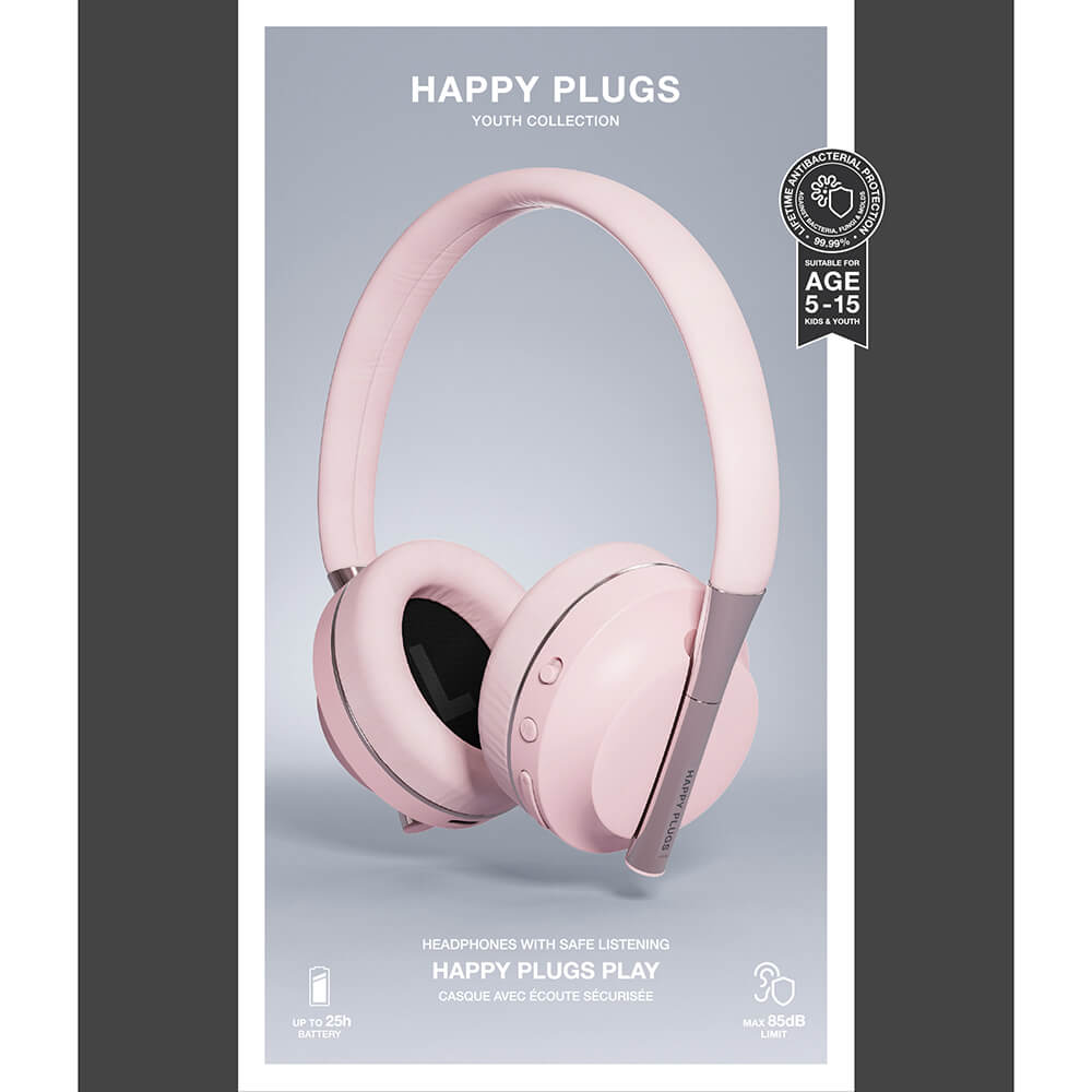 Play Youth Casque sans fil Over-Ear 85dB, rose