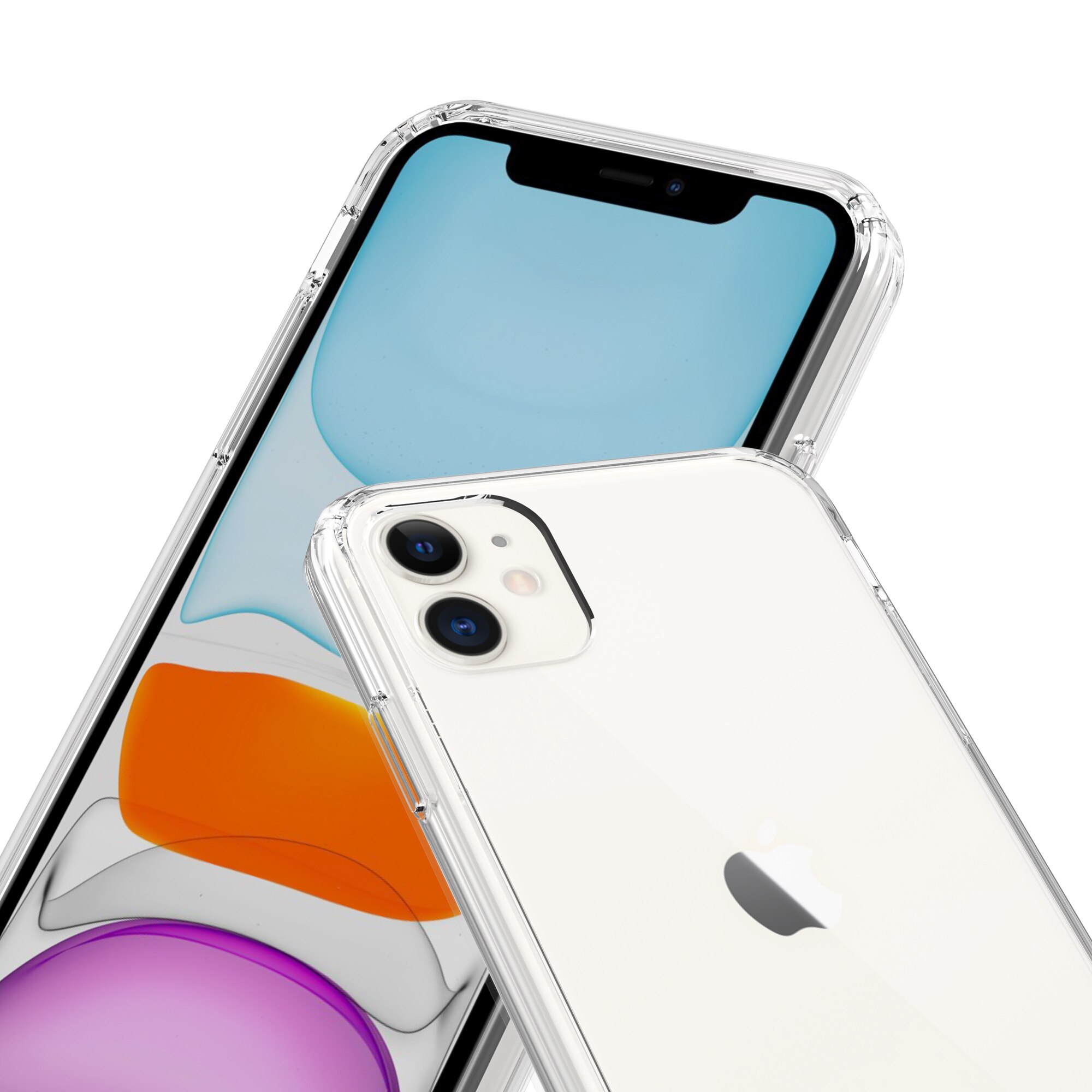 Coque hybride pour iPhone 11, Transparent