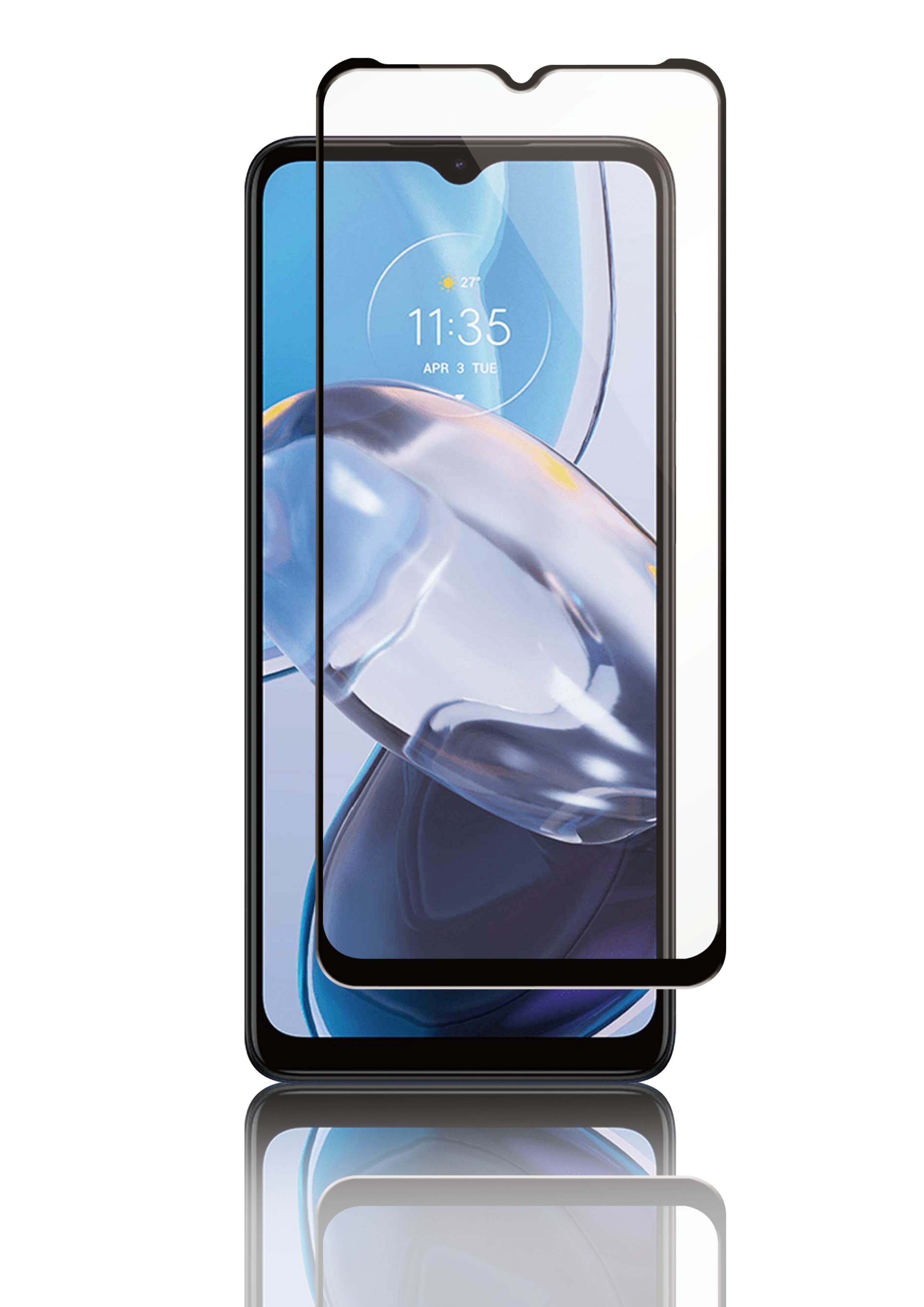 Full-Fit Glass Motorola Moto E22i Black