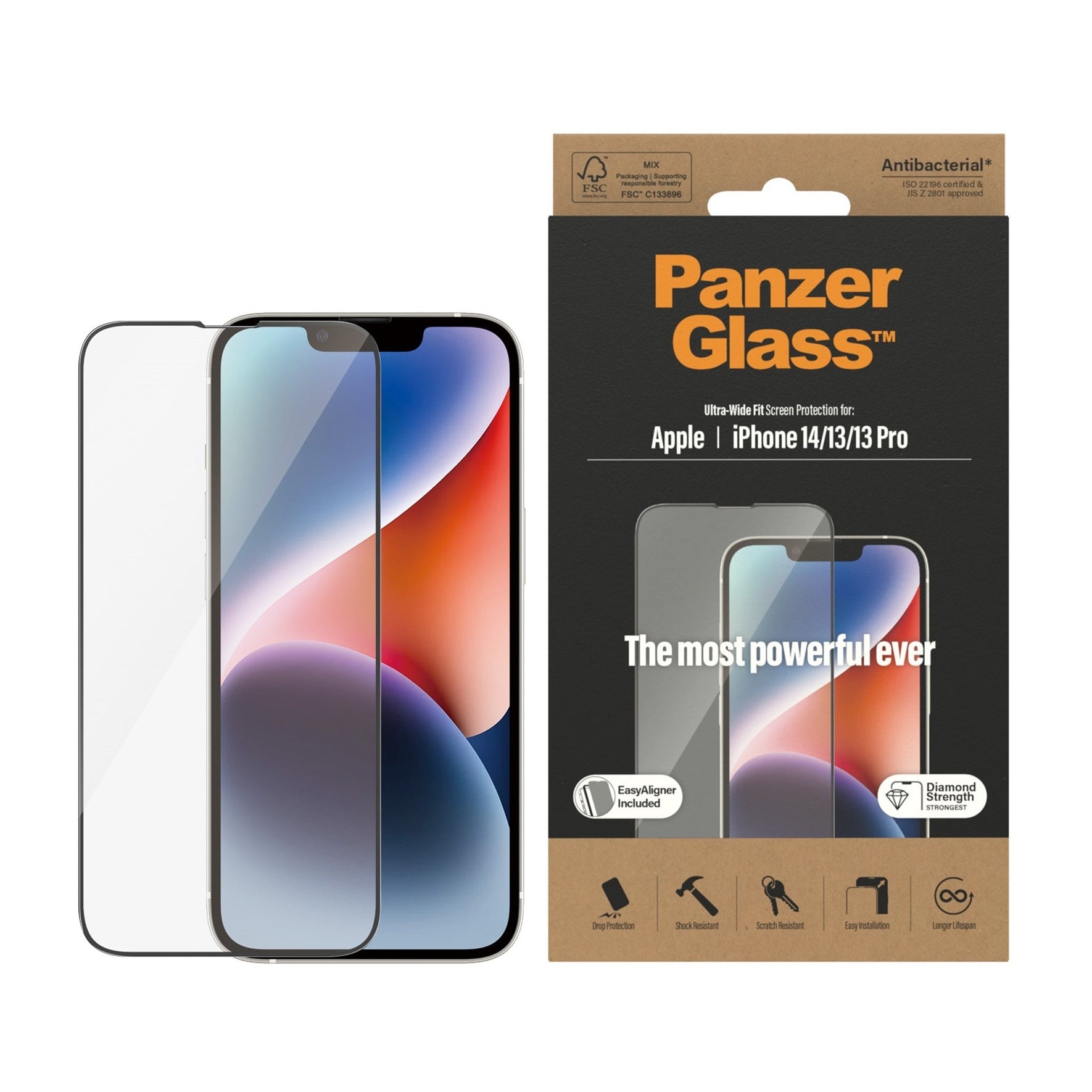 iPhone 16e Screen Protector (with EasyAligner) Ultra Wide Fit