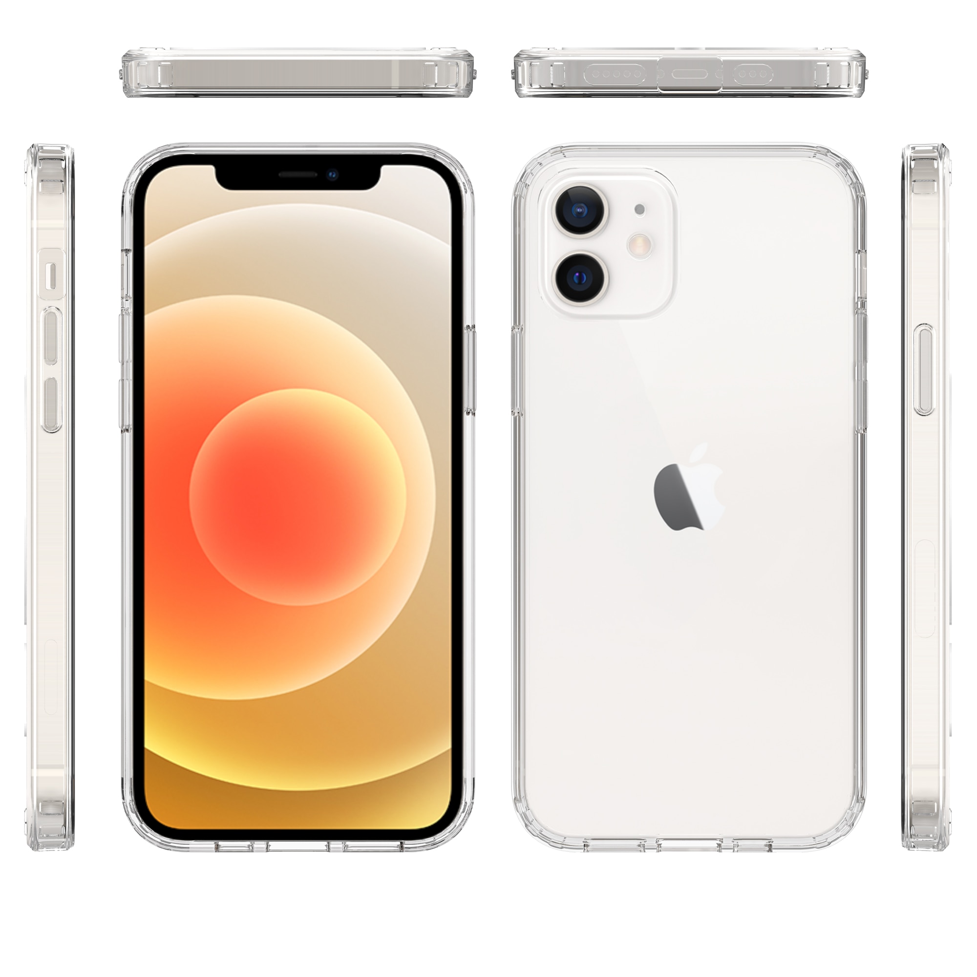 Coque hybride pour iPhone 12 Mini, Transparent