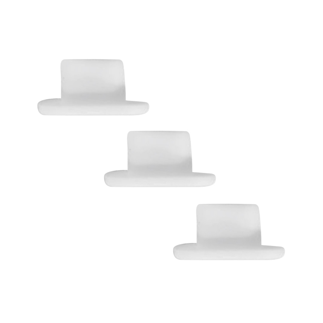 Bouchon Antipoussiere iPhone/AirPods Lightning (3 pièces), blanc