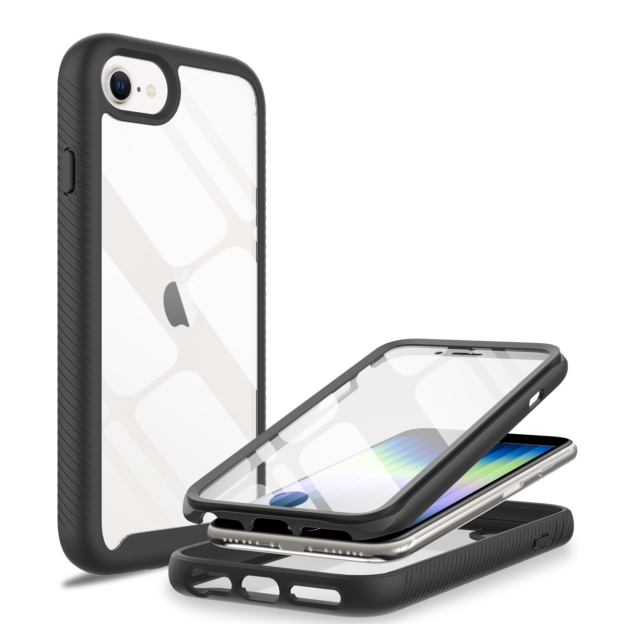 Coque Full Protection iPhone 8, Noir
