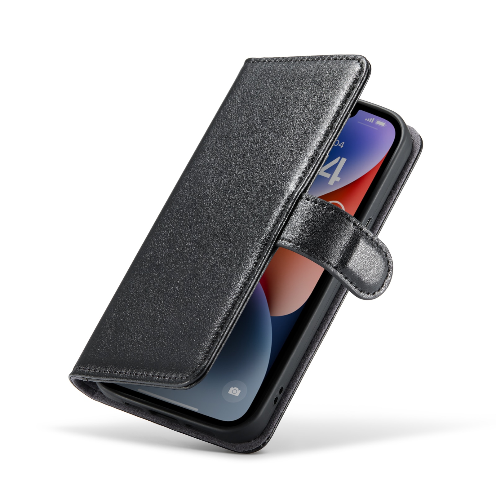 Étui en cuir veritable iPhone 14, Noir