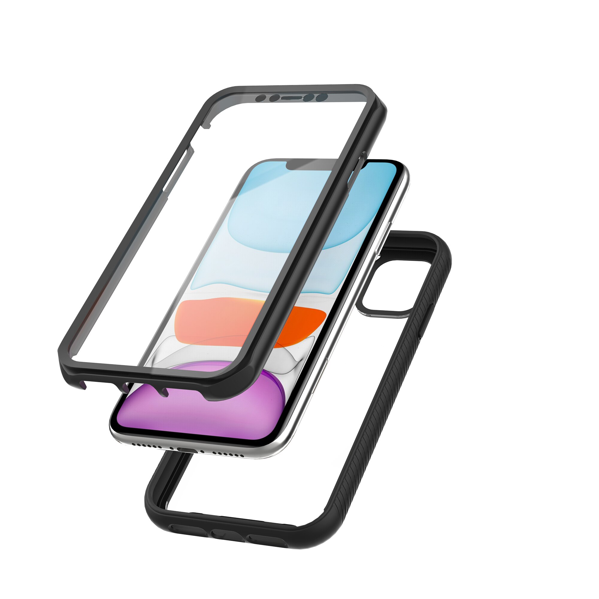 Coque Full Protection iPhone 11, Noir