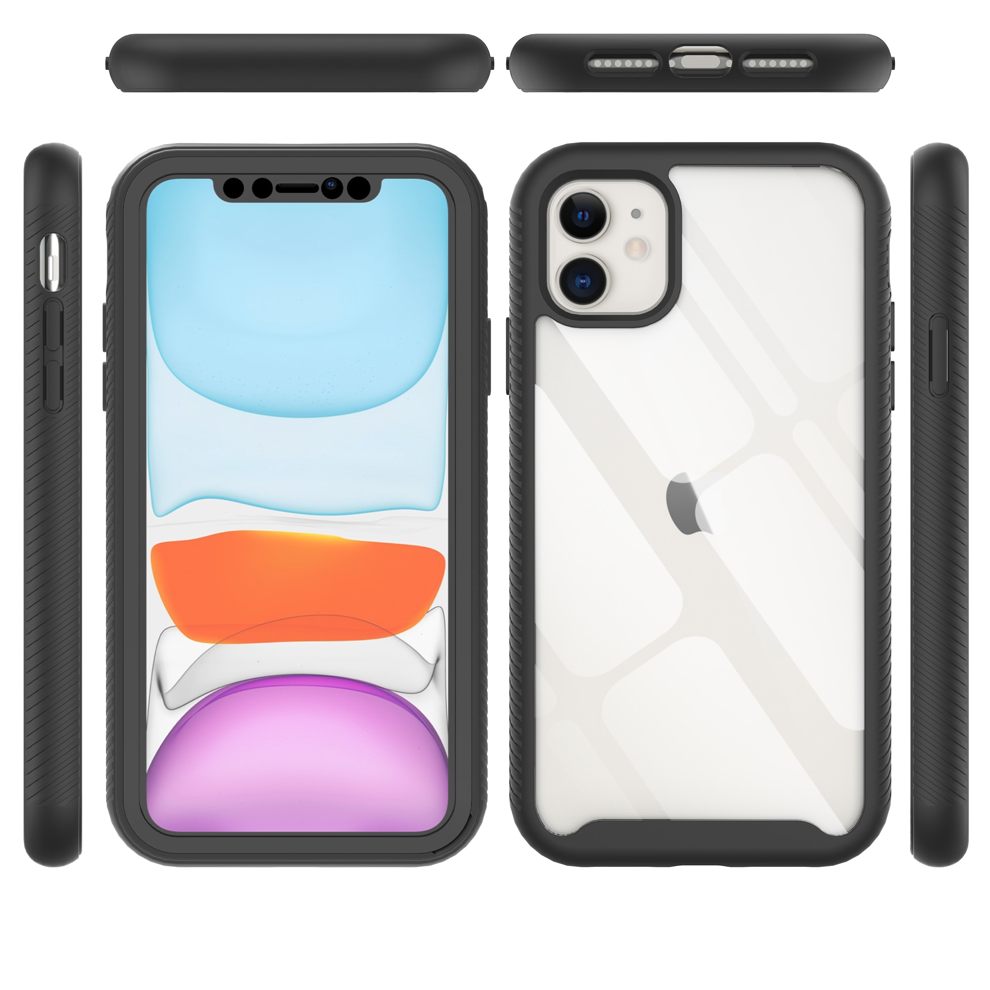 Coque Full Protection iPhone 11, Noir