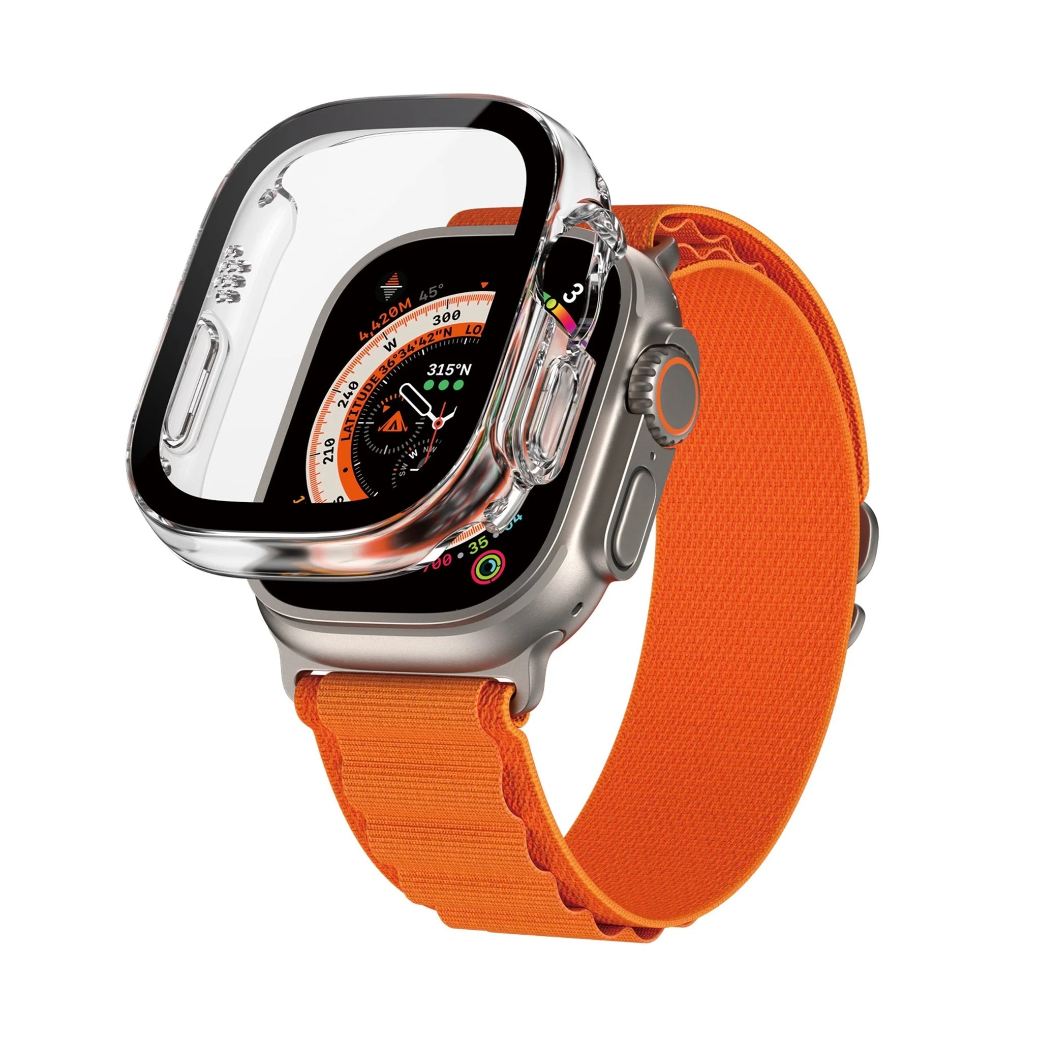 Full Body Coque Apple Watch Ultra 49mm, transparent