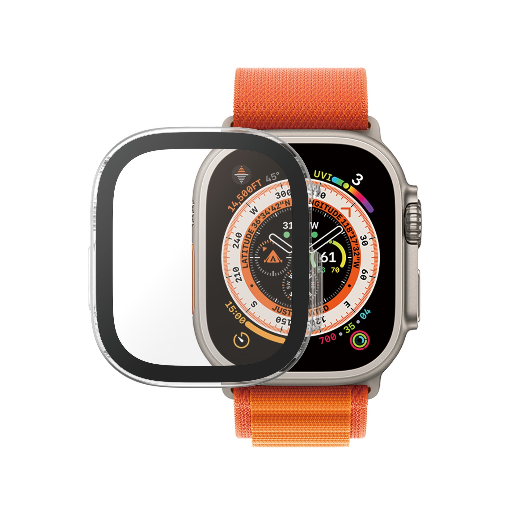 Full Body D3O Coque Apple Watch Ultra 2 49mm, transparent