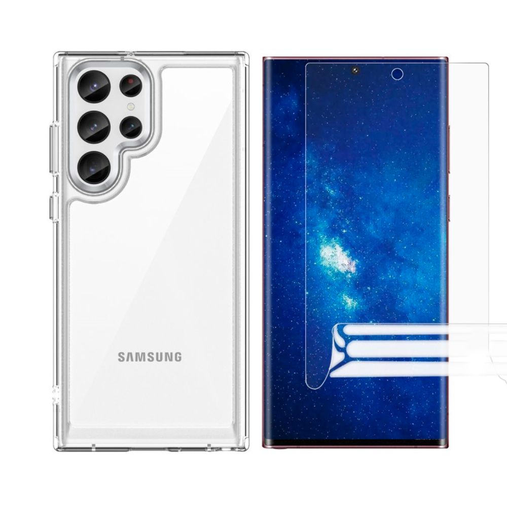 Kit pour Samsung Galaxy S23 Ultra : Coque et protecteur d’écran