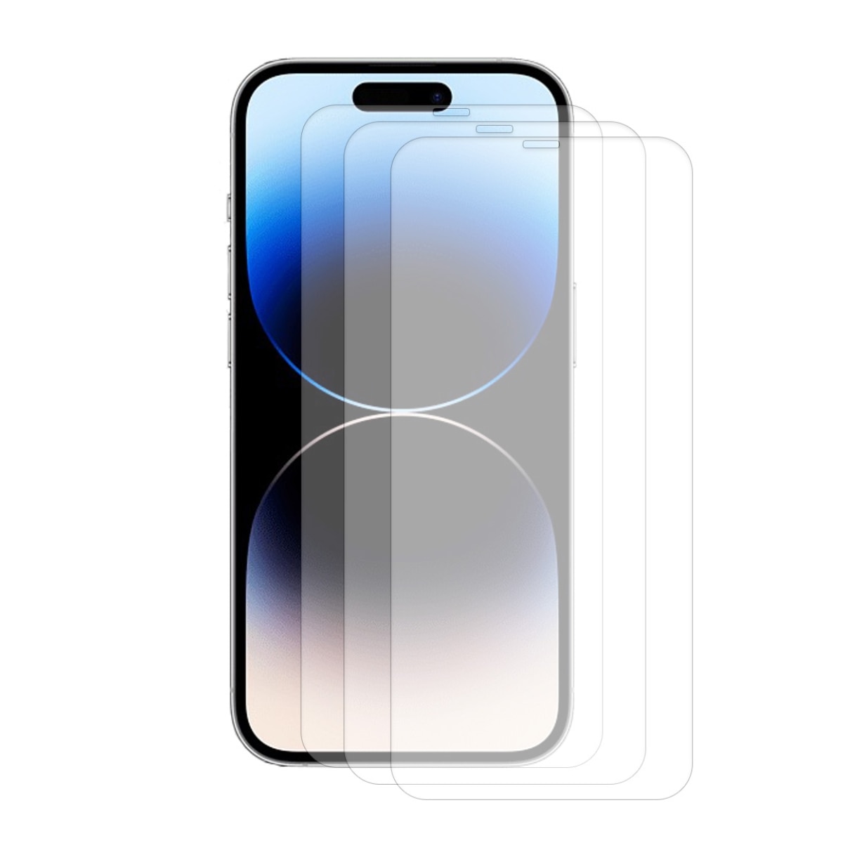 Kit pour iPhone 15, 3 pièces Protecteur d'écran en verre trempé 0.3mm