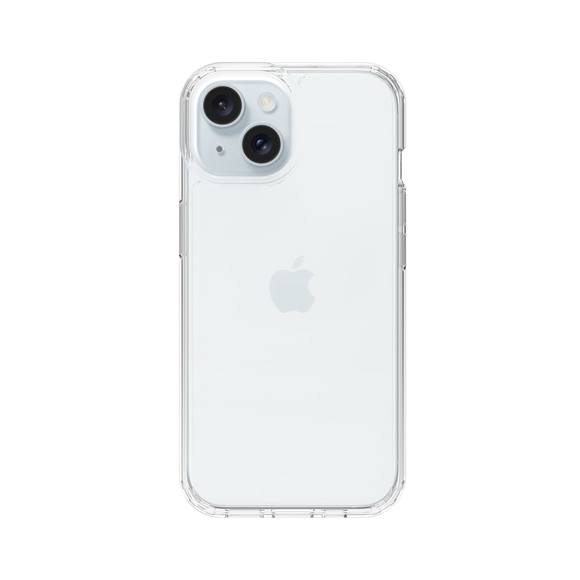 Coque hybride pour iPhone 15, Transparent