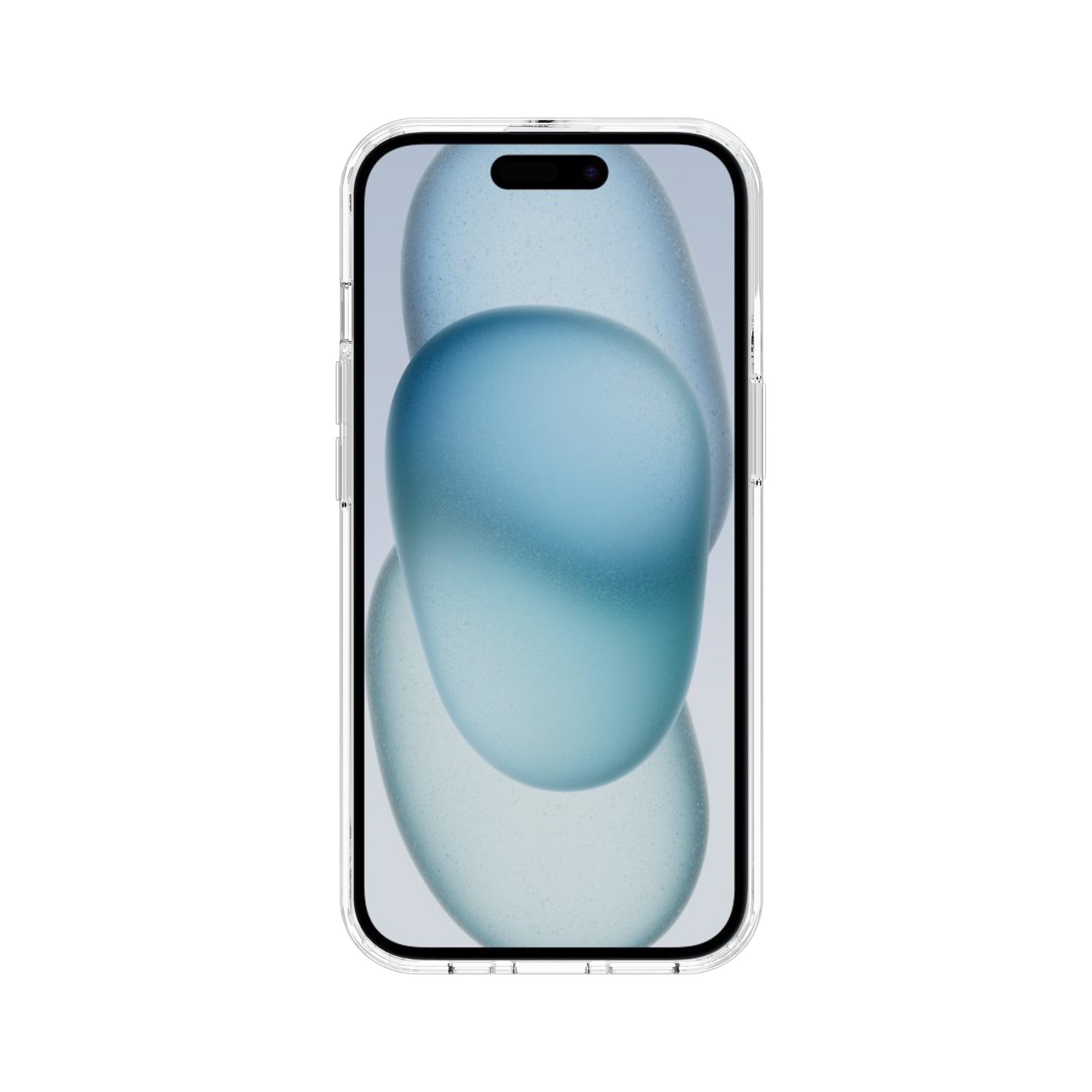 Coque hybride pour iPhone 15, Transparent