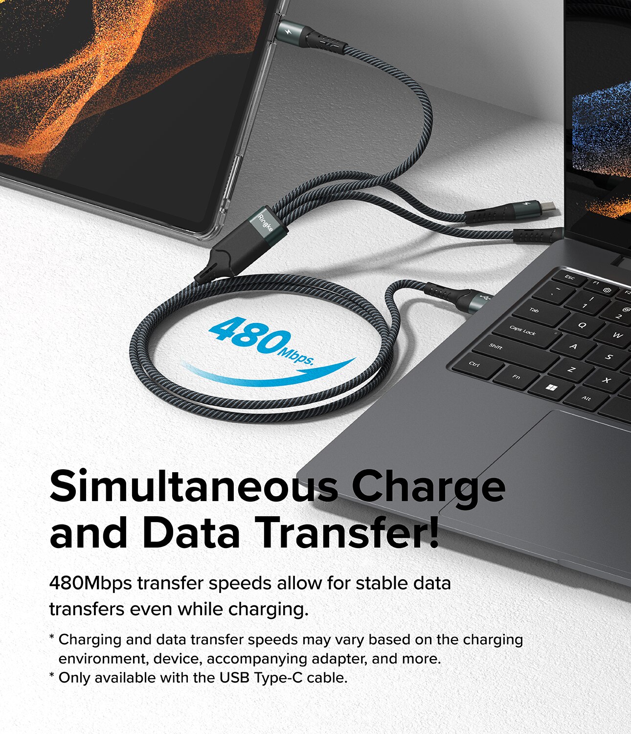 3-in-1 Fast Charging Câble multi, noir