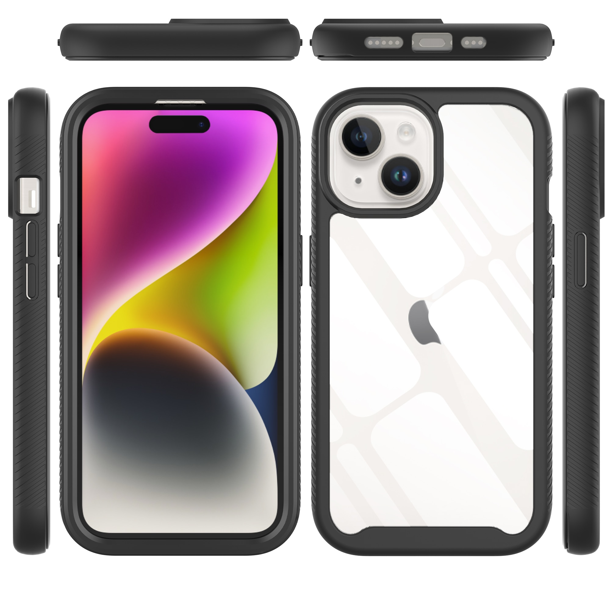 Coque Full Protection iPhone 15, Noir