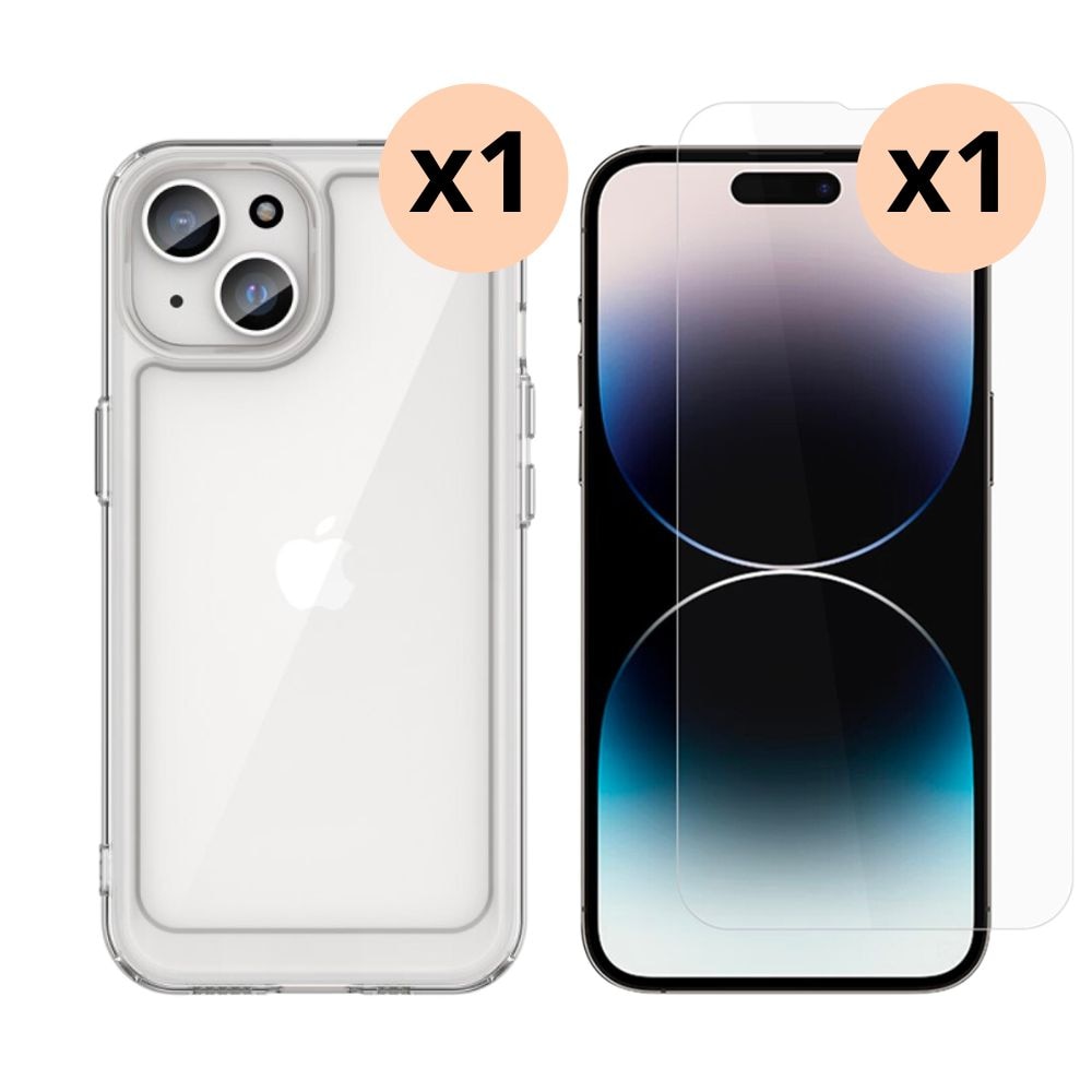 Kit pour iPhone 15 : Coque et protecteur d’écran