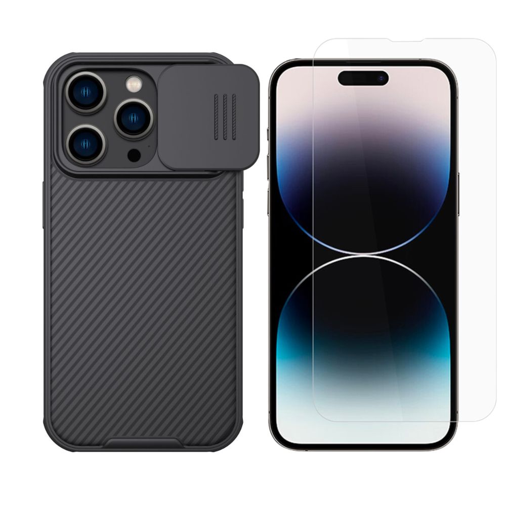 Kit pour iPhone 15 Pro: Coque CamShield et protecteur d’écran