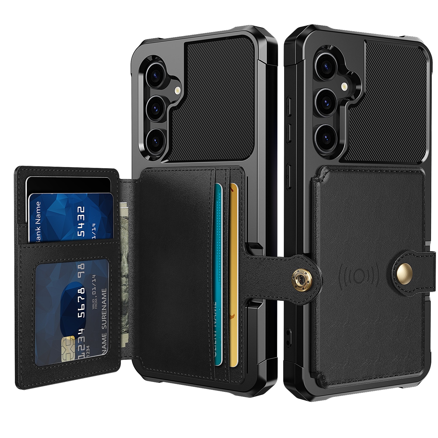 Coque porte-cartes Tough Multi-slot Samsung Galaxy S23 FE, noir