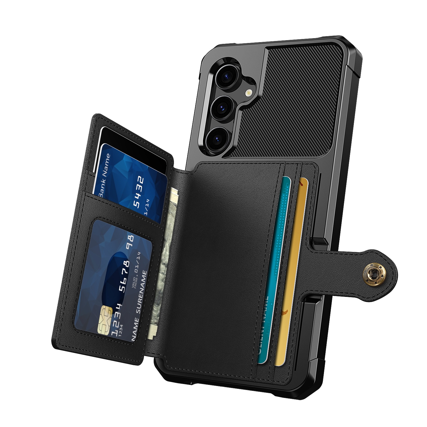 Coque porte-cartes Tough Multi-slot Samsung Galaxy S23 FE, Noir