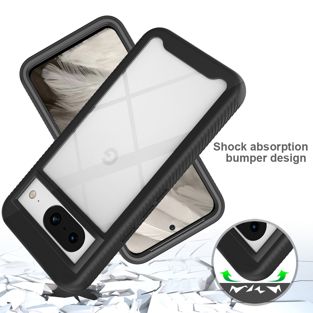 Coque de couverture complète Google Pixel 8, Noir