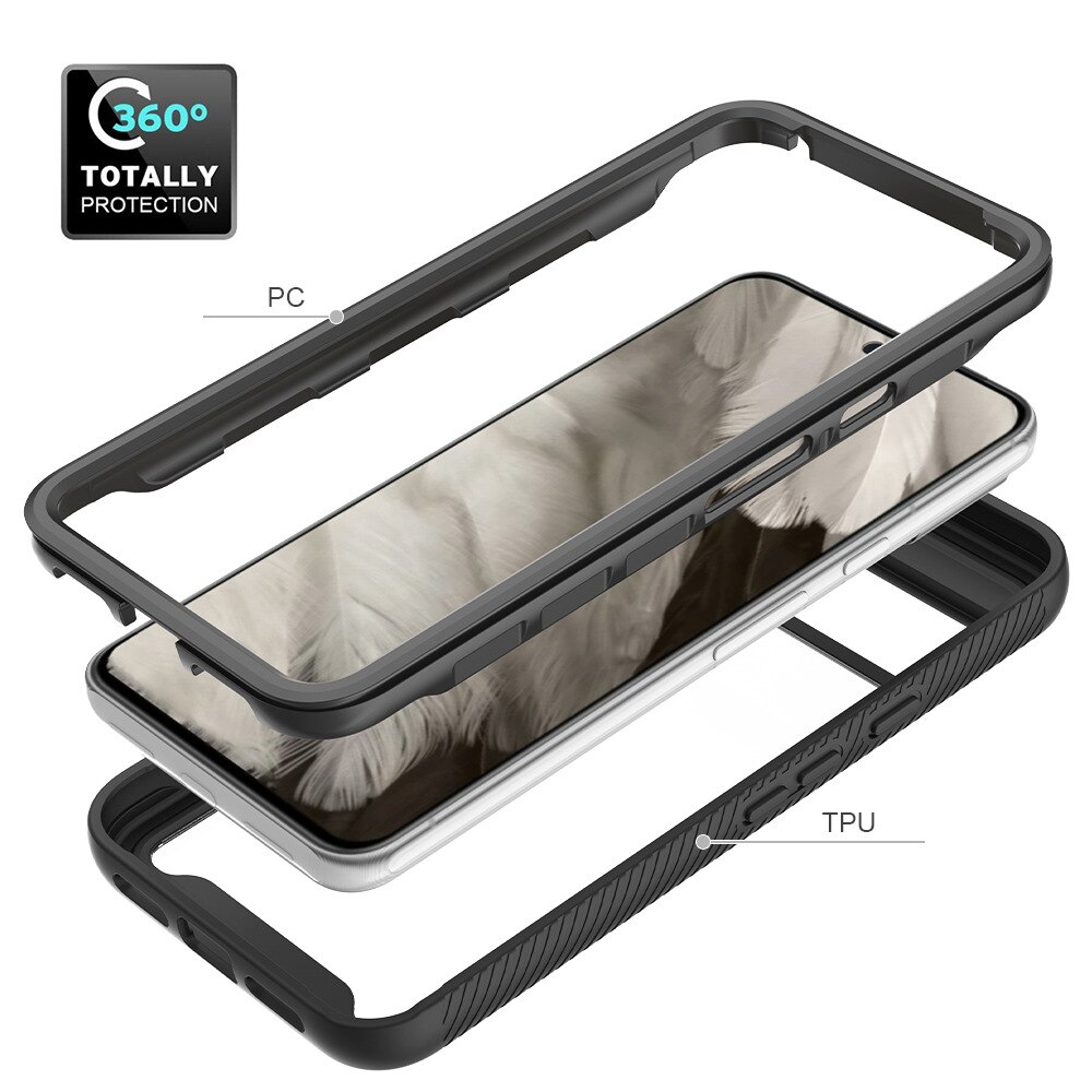 Coque de couverture complète Google Pixel 8, Noir