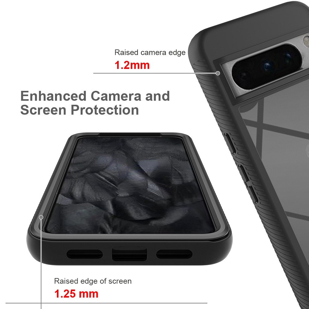 Coque de couverture complète Google Pixel 8 Pro, Noir