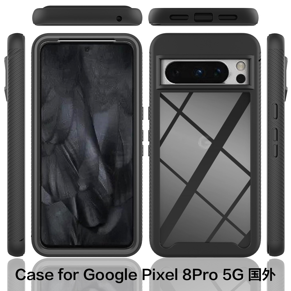 Coque de couverture complète Google Pixel 8 Pro, Noir
