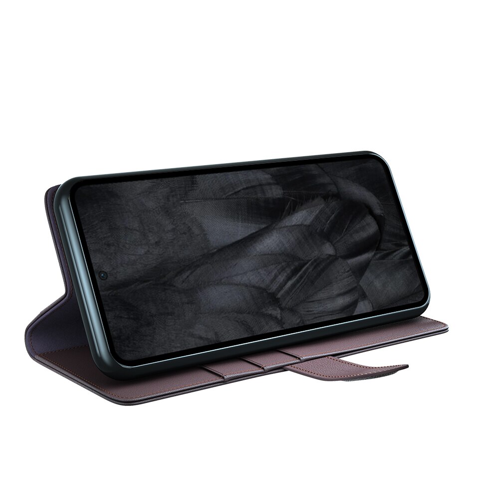 Étui en cuir veritable Google Pixel 8, Marron
