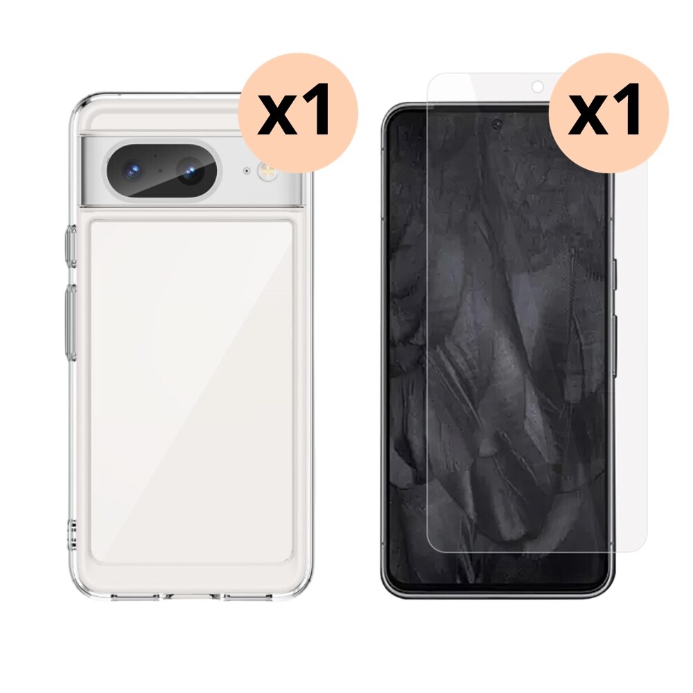 Kit pour Google Pixel 8 : Coque et protecteur d’écran