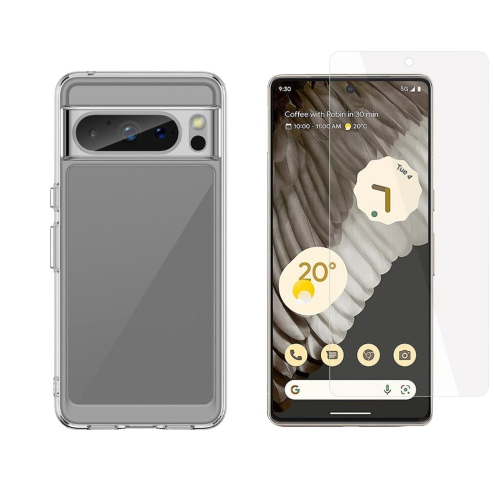 Kit pour Google Pixel 8 Pro : Coque et protecteur d’écran