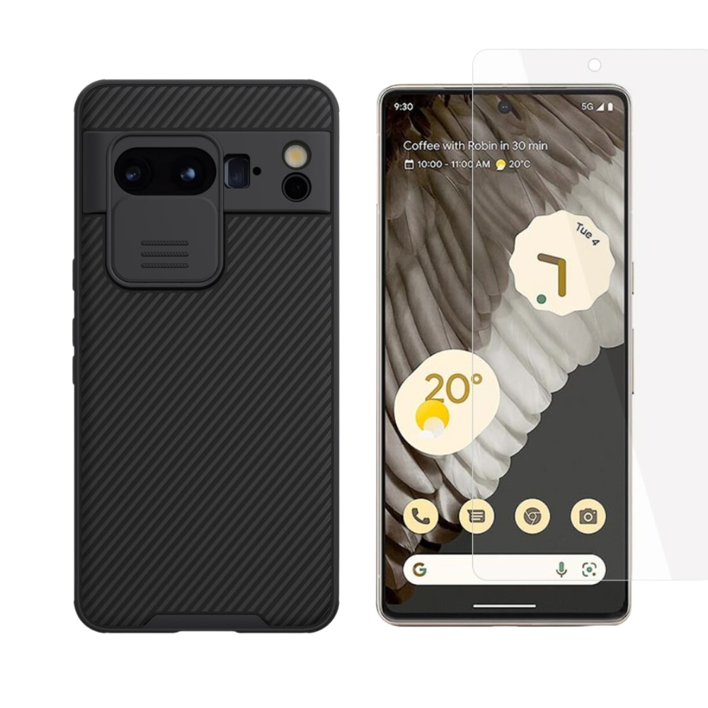 Kit pour Google Pixel 8 Pro: Coque CamShield et protecteur d’écran