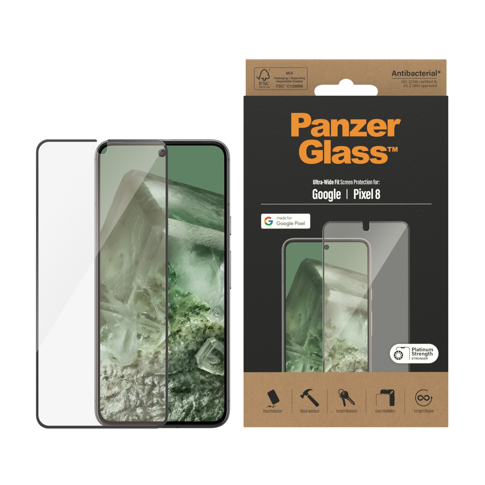 Google Pixel 8 Screen Protector Ultra Wide Fit