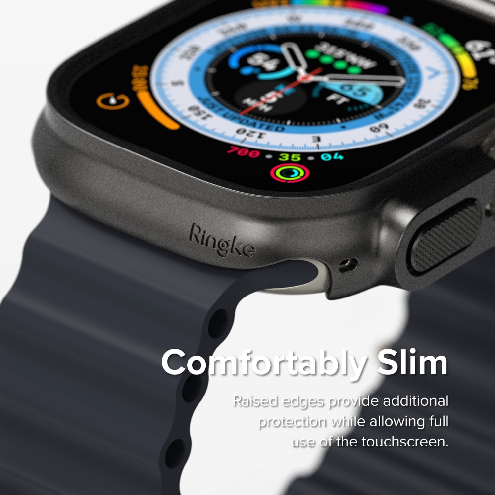 Coque Slim (2 pièces) Apple Watch Ultra 2 49mm Titanium Black & Clear