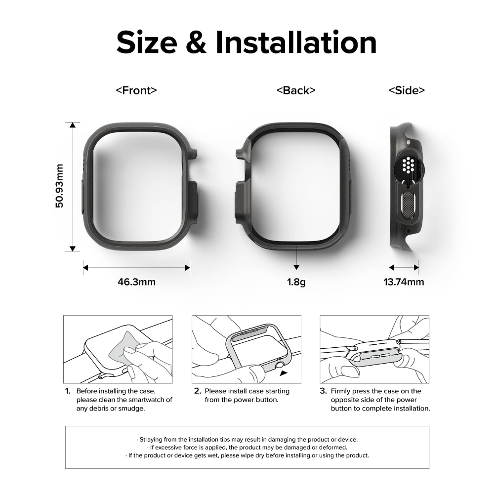 Coque Slim (2 pièces) Apple Watch Ultra 49mm 1st Gen, Multi-couleur / motif