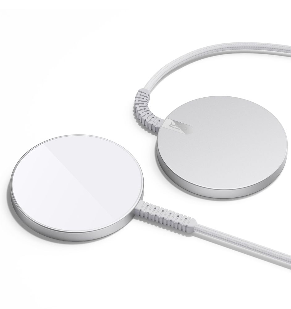 HaloLock Mini MagSafe Magnetic Wireless Charger, blanc