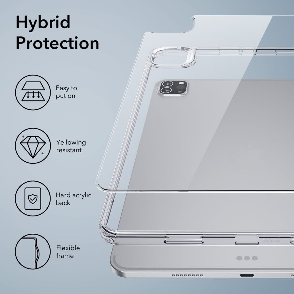 Coque Classic Hybrid iPad Pro 12.9 5th Gen (2021), Clear