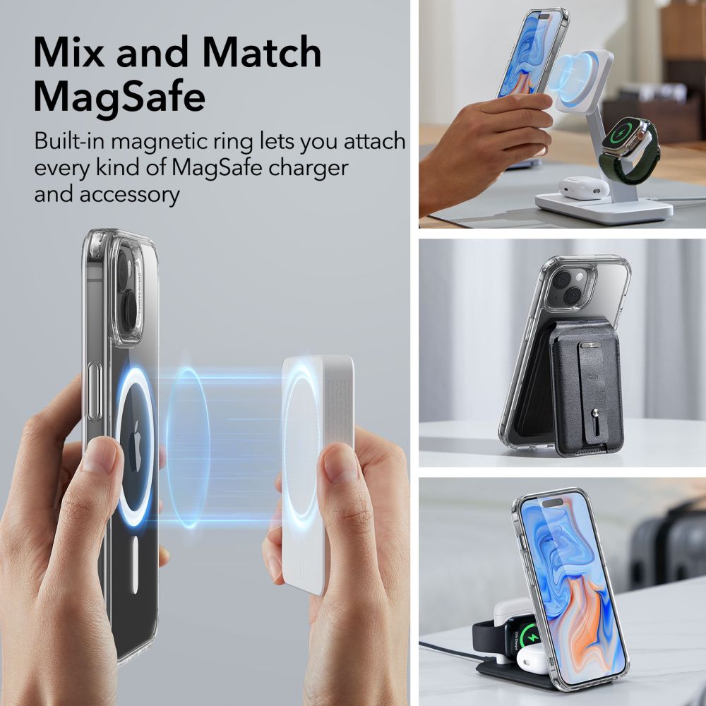 Classic Hybrid HaloLock MagSafe iPhone 15 Plus, Transparent