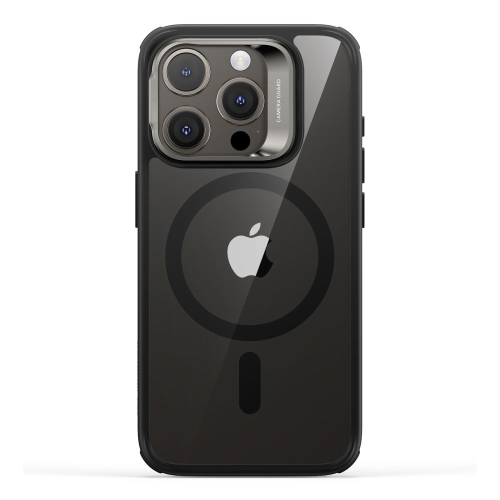 Classic Kickstand Halolock MagSafe iPhone 15 Pro, Clear/Black