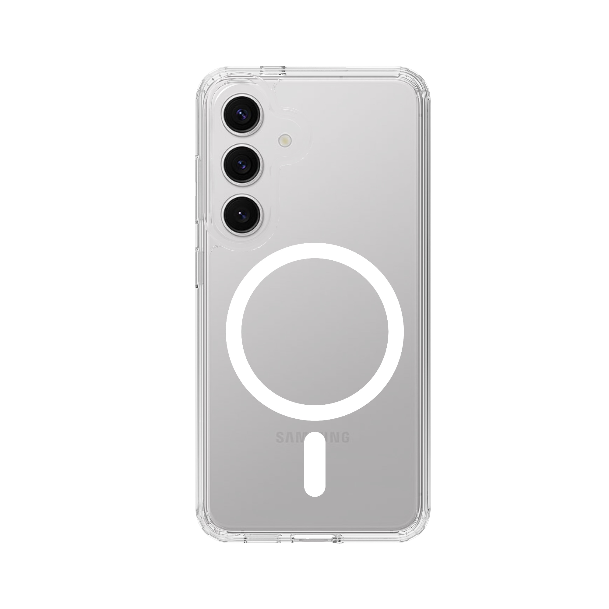 Coque hybride MagSafe Samsung Galaxy S24, transparent