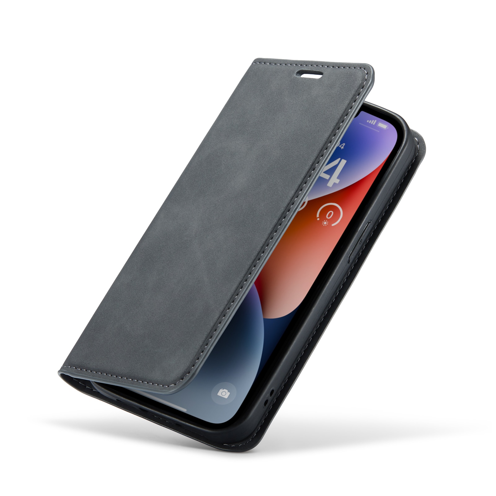 Coque portefeuille mince iPhone 13, Noir