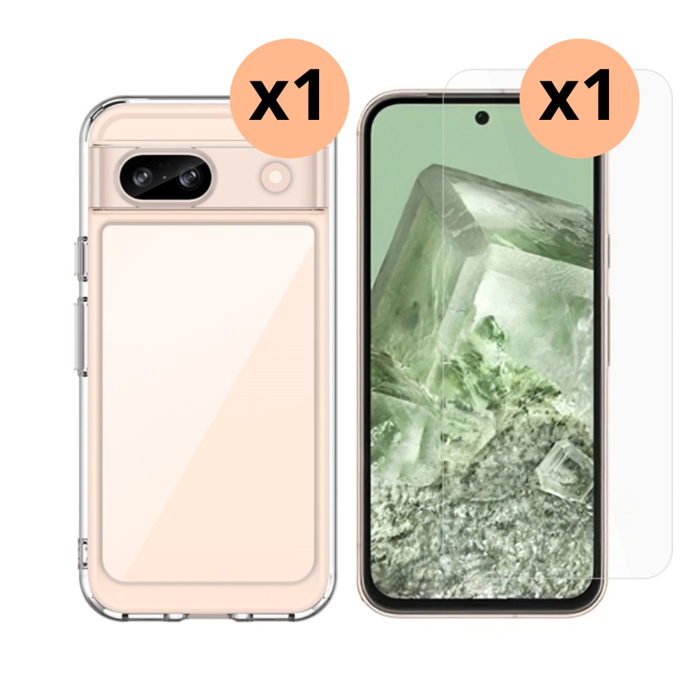 Kit pour Google Pixel 8a : Coque et protecteur d’écran