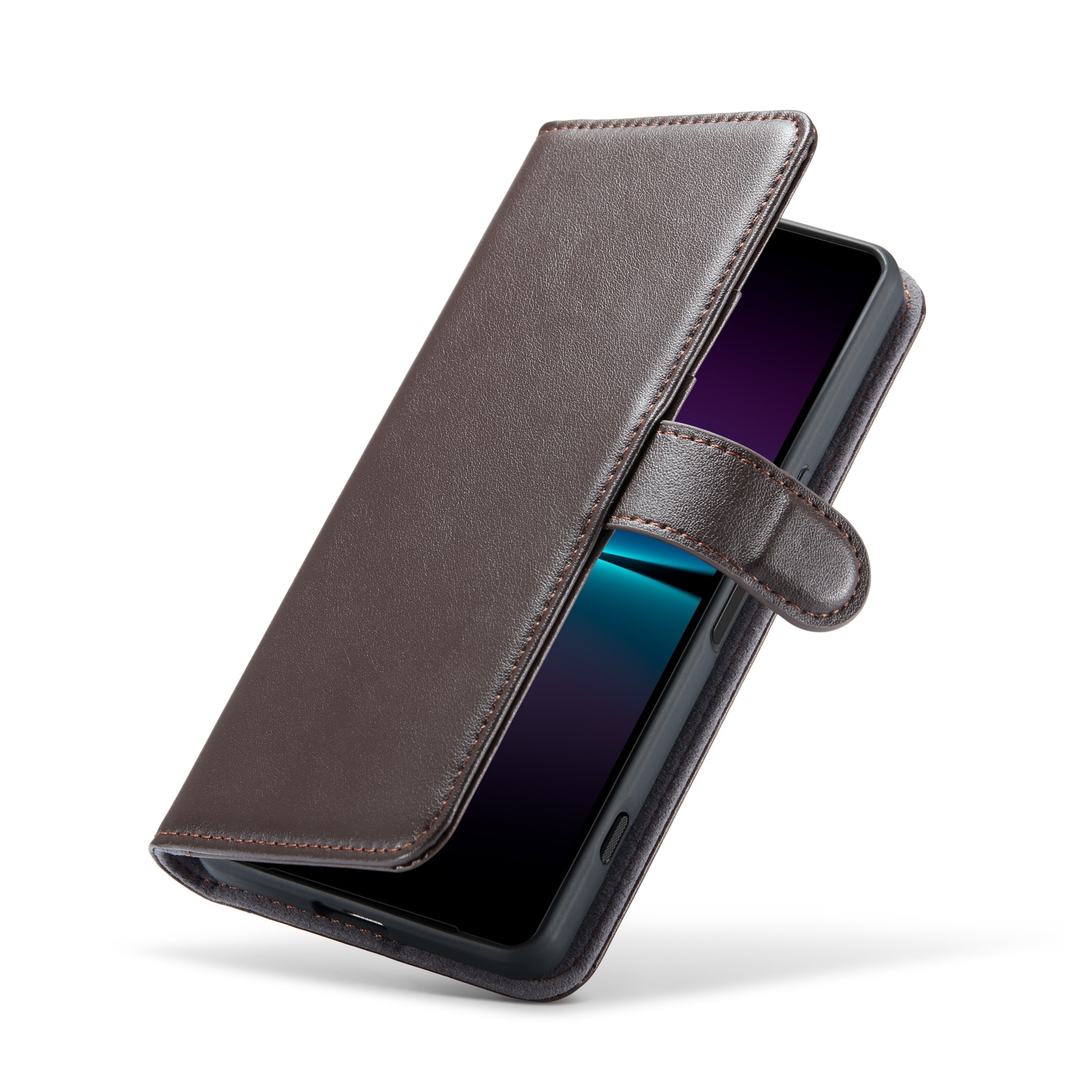 Étui en cuir veritable Sony Xperia 1 VI, Marron